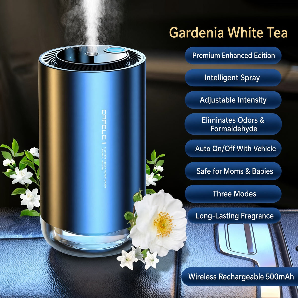 Smart Car Air Freshener with Auto Mist Diffuser