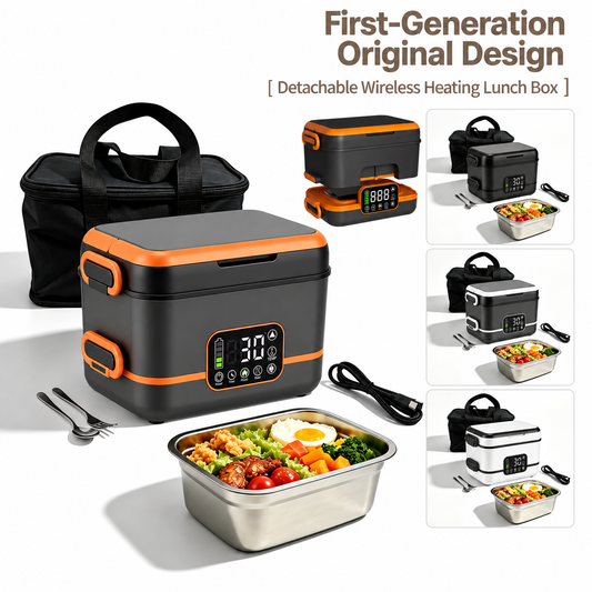 Cordless Heated Lunch Box with Rechargeable Battery