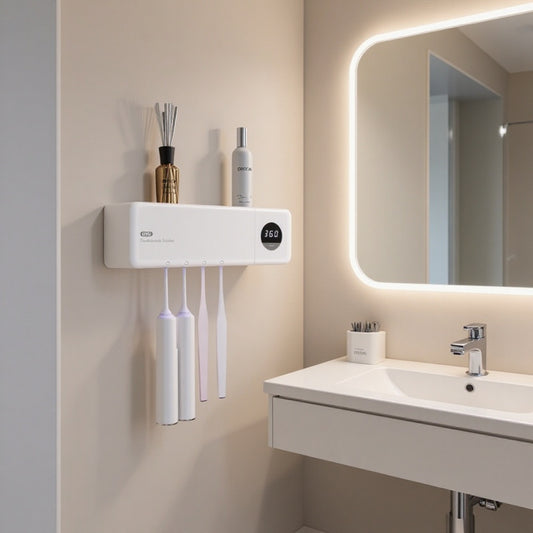 UV Toothbrush Sanitizer with Holder & Display