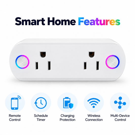 WiFi Smart Dual Outlet Plug with App Control