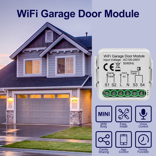 Smart WiFi Garage Door Opener with App Control