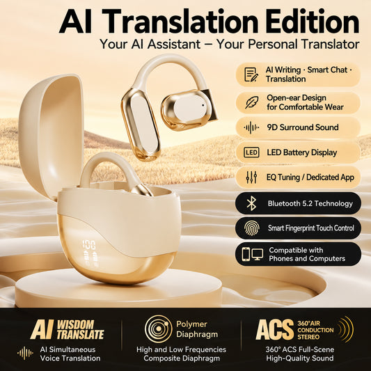 AI-Powered Bluetooth Translation Earbuds