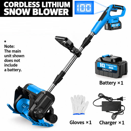 Compact cordless lithium-ion snow blower
