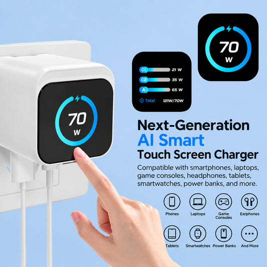 Touchscreen Charger with Digital Display