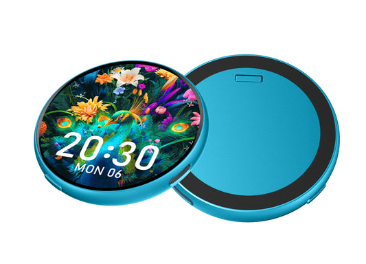 Portable Digital E‑Badge Customizable Picture Display Rechargeable Round E‑Badge for Collection & Gift
