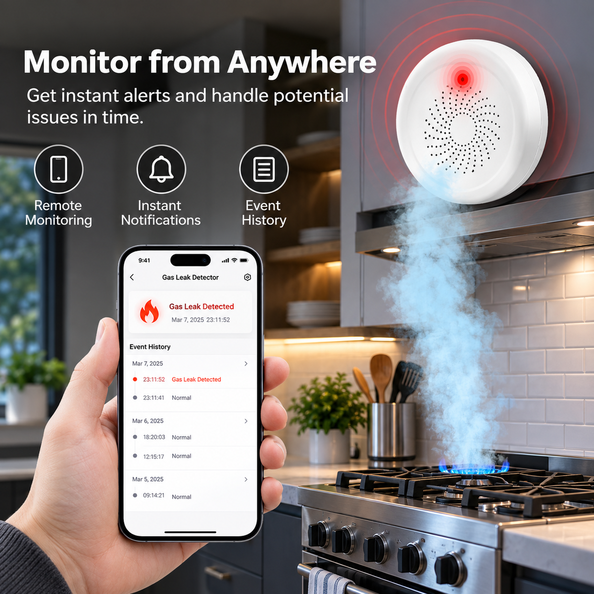 ZigBee Smart Natural Gas Leak Detector