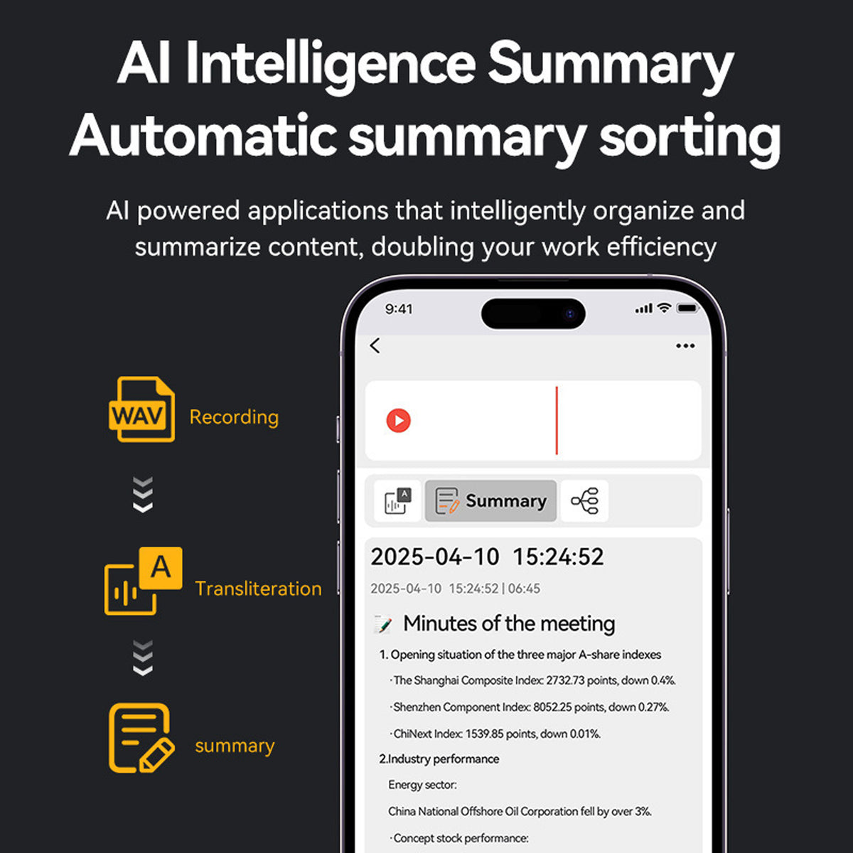 High-Definition AI Noise-Canceling Recording Card