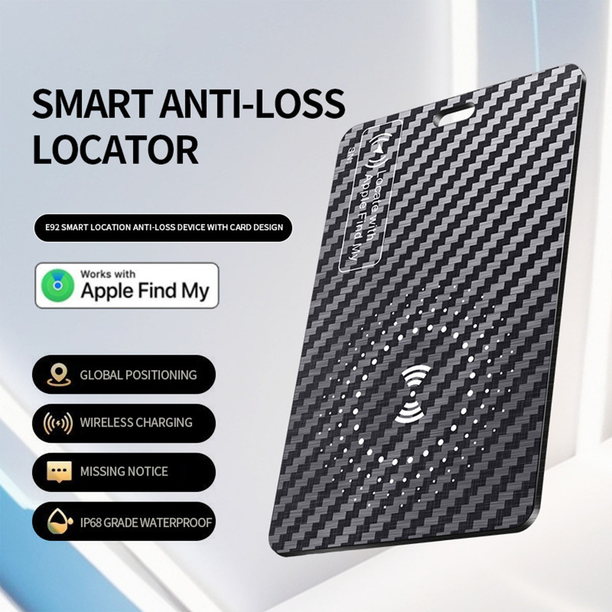 Card-style GPS anti-loss tracker