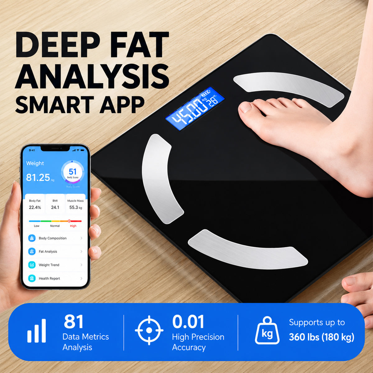 Smart Electronic Body Fat Scale