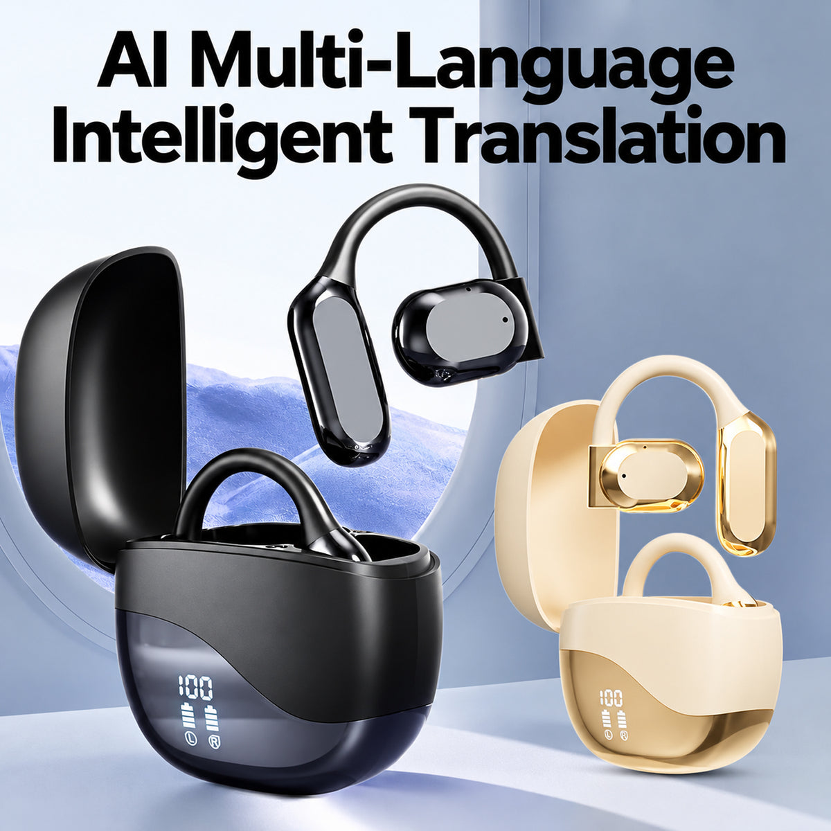 AI-Powered Bluetooth Translation Earbuds