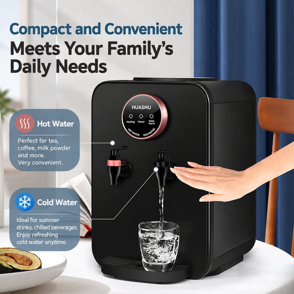 Hot and cold water dispenser
