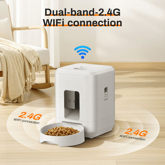 Smart Wi-Fi Pet Feeder with Scheduled and Portion-Controlled Feeding
