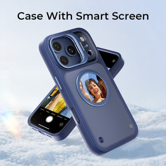 Smart Phone Case with 1.52" AMOLED Display, Bluetooth 6.0, Custom Wallpaper & Message Notifications, IP67 Waterproof, Magnetic Charging, for iPhone 13–17 Series