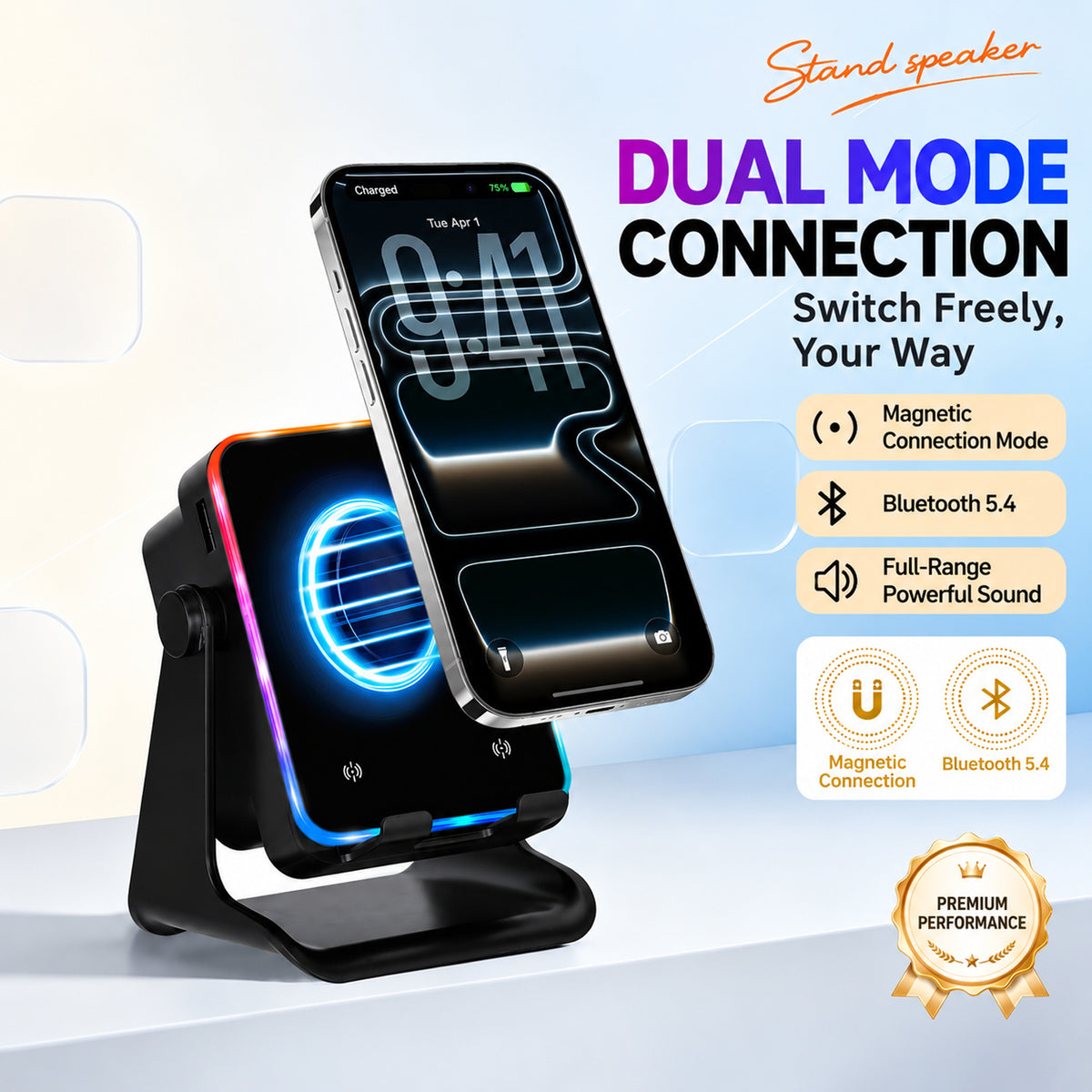 Wireless Induction Bluetooth Speaker