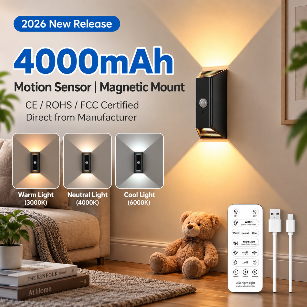 Compact LED Smart Night Lamp