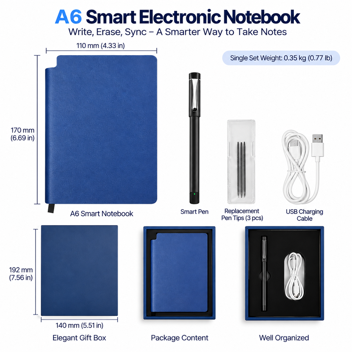 Smart Reusable Notebook with Handwriting Sync