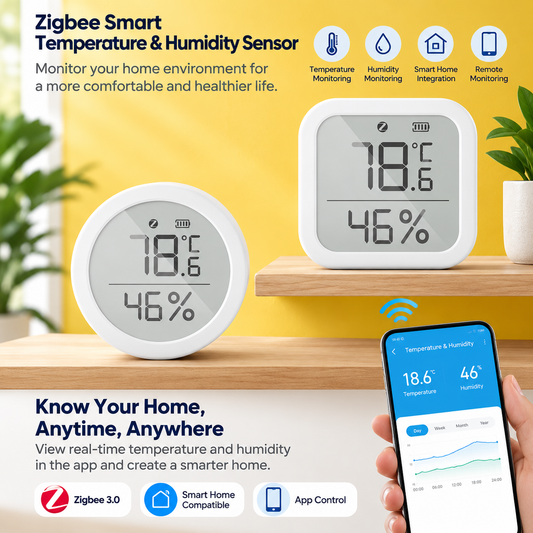 Zigbee Smart Temperature & Humidity Sensor
