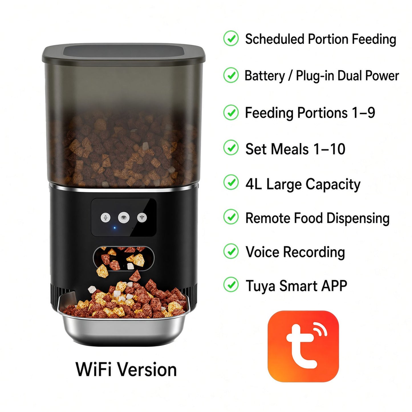 Mini WiFi Smart Plug, App Remote & Voice Control for Alexa Google Home, Timer Schedule Smart Socket, 2.4GHz WiFi Only