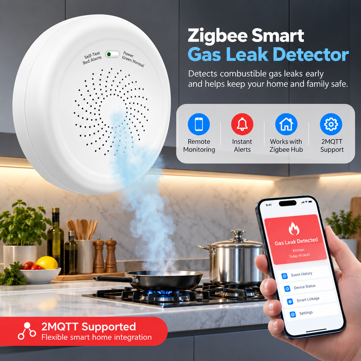 ZigBee Smart Natural Gas Leak Detector