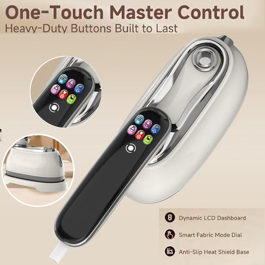 Handheld Steam Iron with LCD & 6 Heat Settings