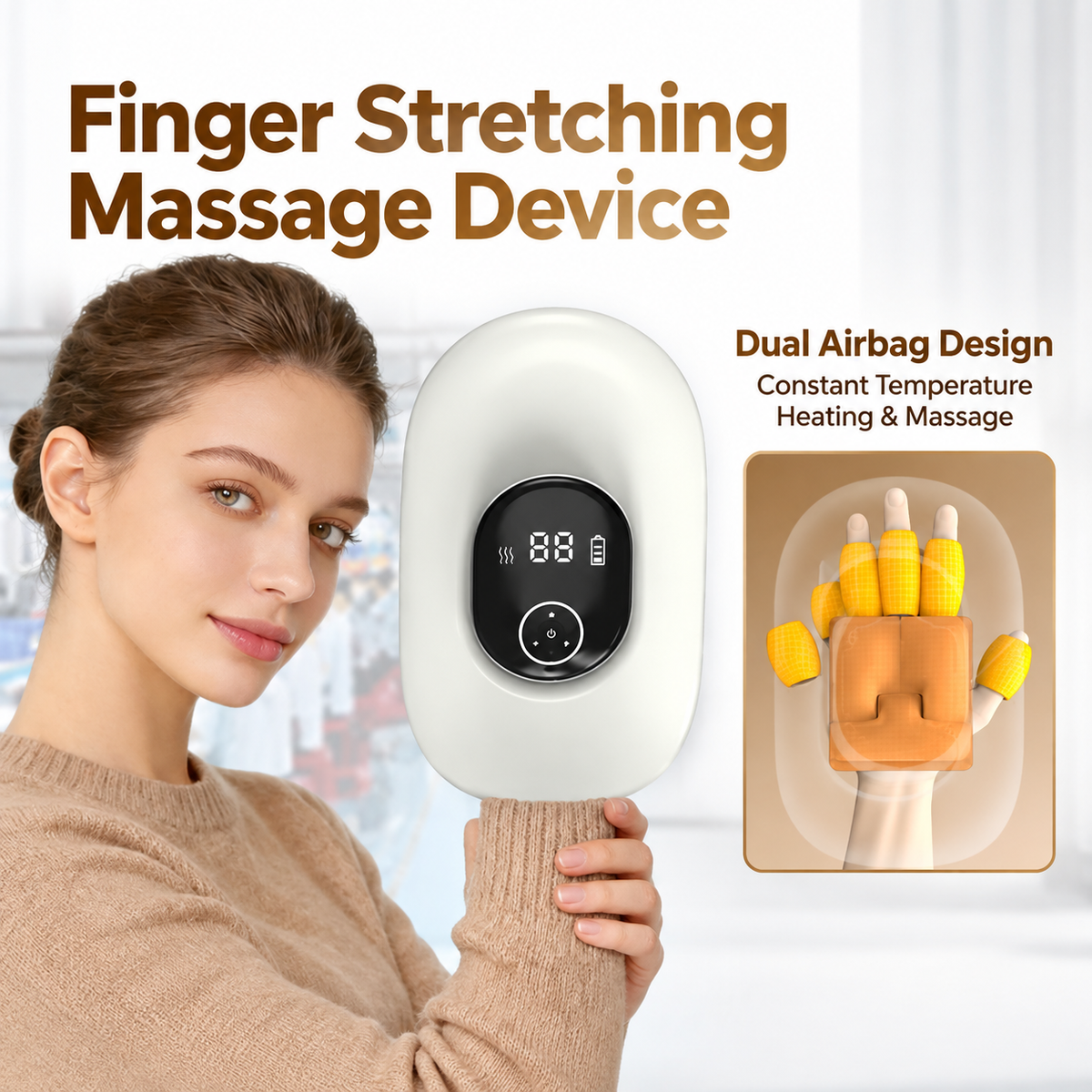 Heated Hand Massager with Air Compression