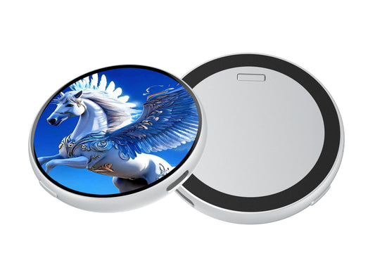 Portable Digital E‑Badge Customizable Picture Display Rechargeable Round E‑Badge for Collection & Gift