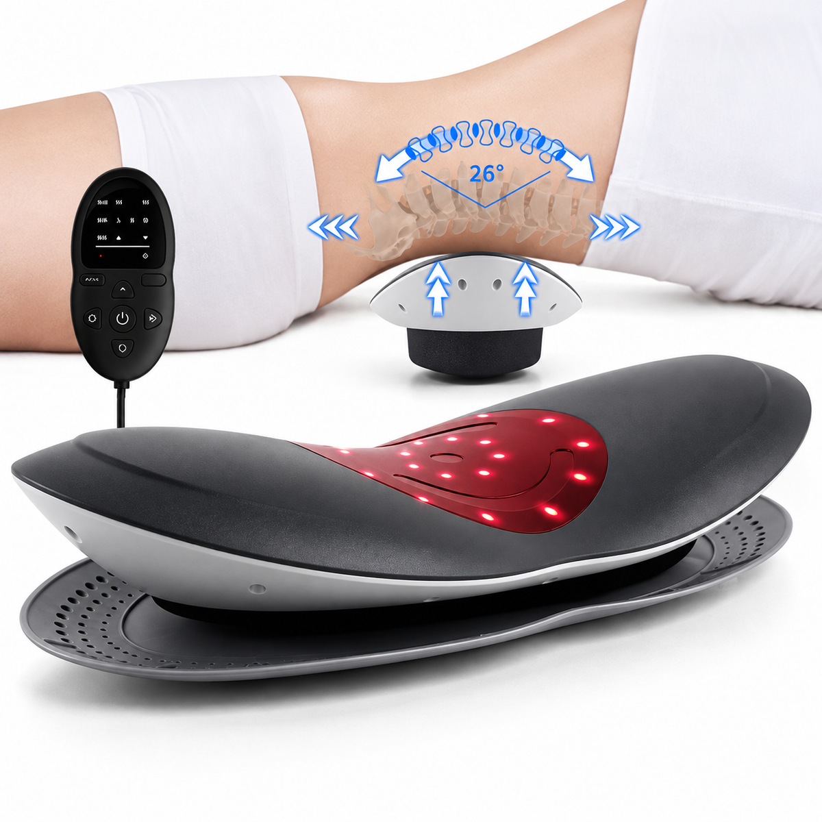 Heated Back Massager with Vibration & Lumbar Support