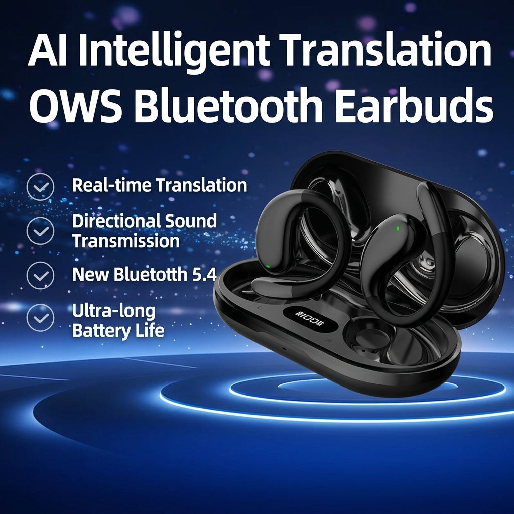 Open-Ear Bluetooth Earbuds with AI Translation