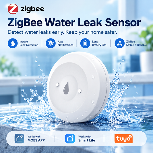 ZigBee Smart Water Leak Sensor with App Alerts