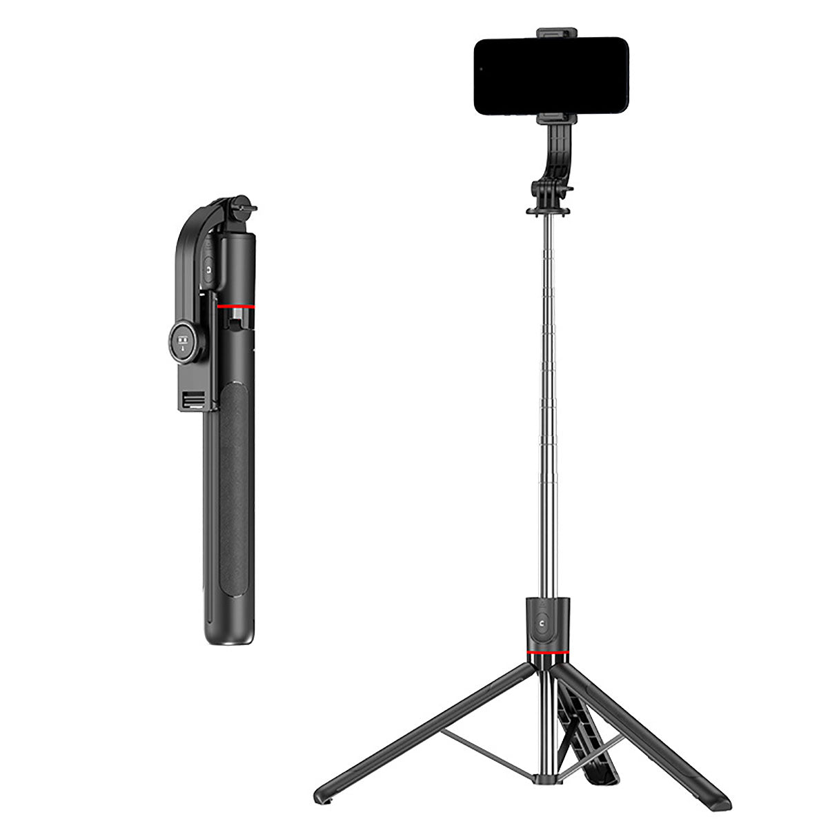 AI Face Tracking Selfie Stick Tripod with Bluetooth Remote