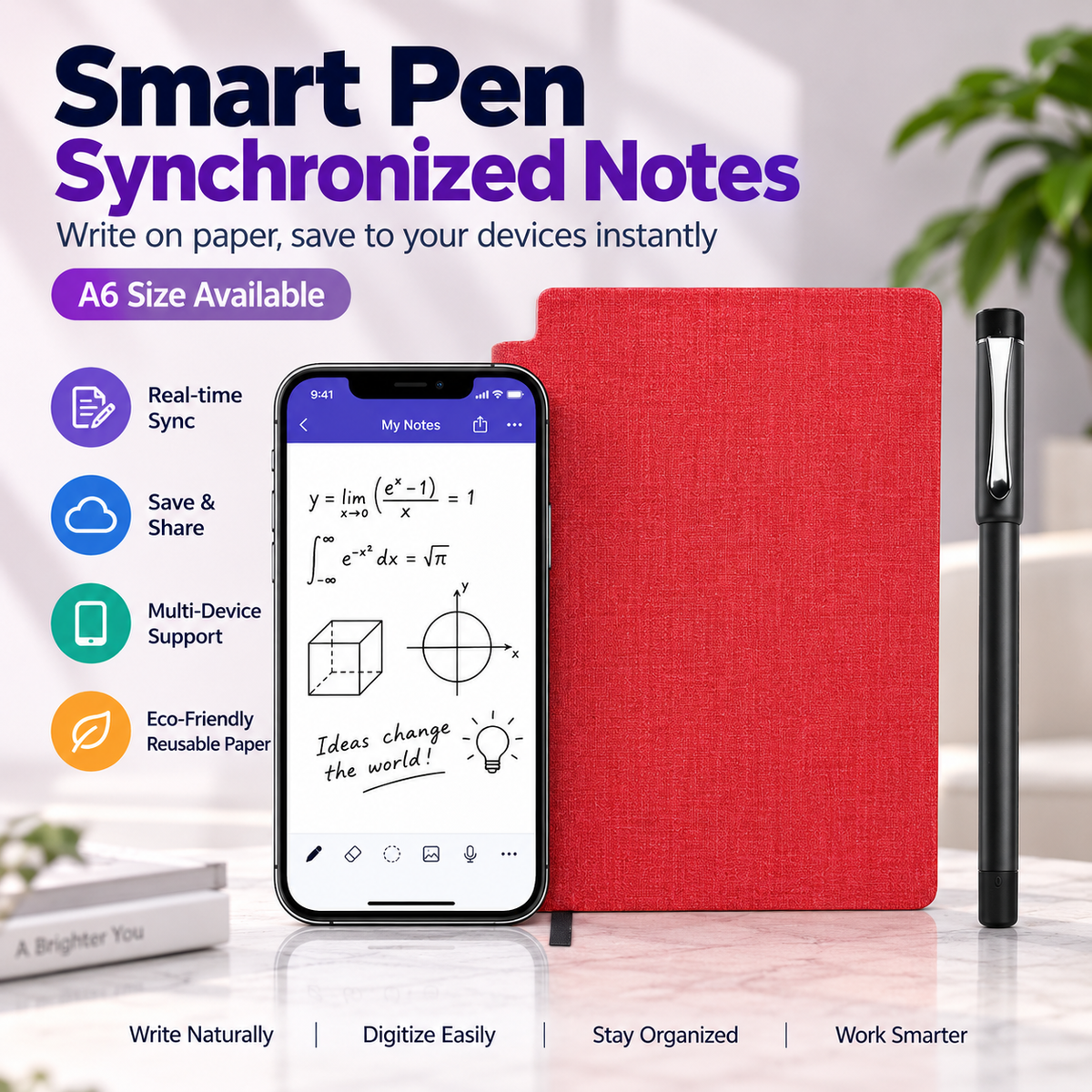 Smart Reusable Notebook with Handwriting Sync