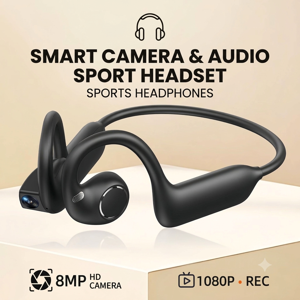 AI Translation Camera Headphones with 8MP Video