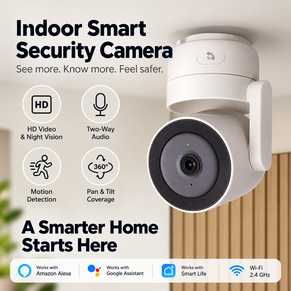 4MP WiFi Indoor Pan-Tilt Smart Security Camera