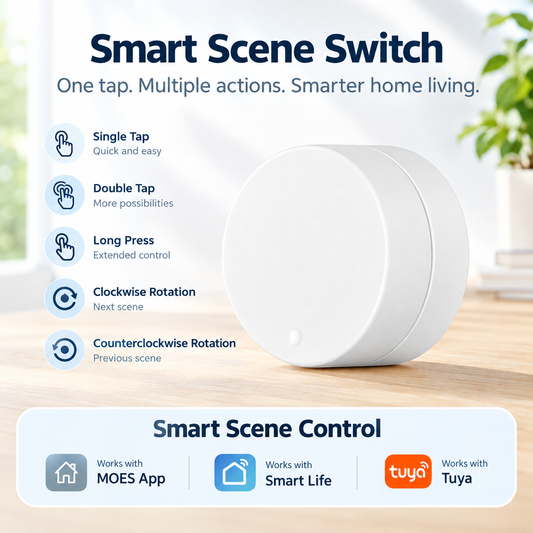 Zigbee Smart Rotary Scene Switch with App Control