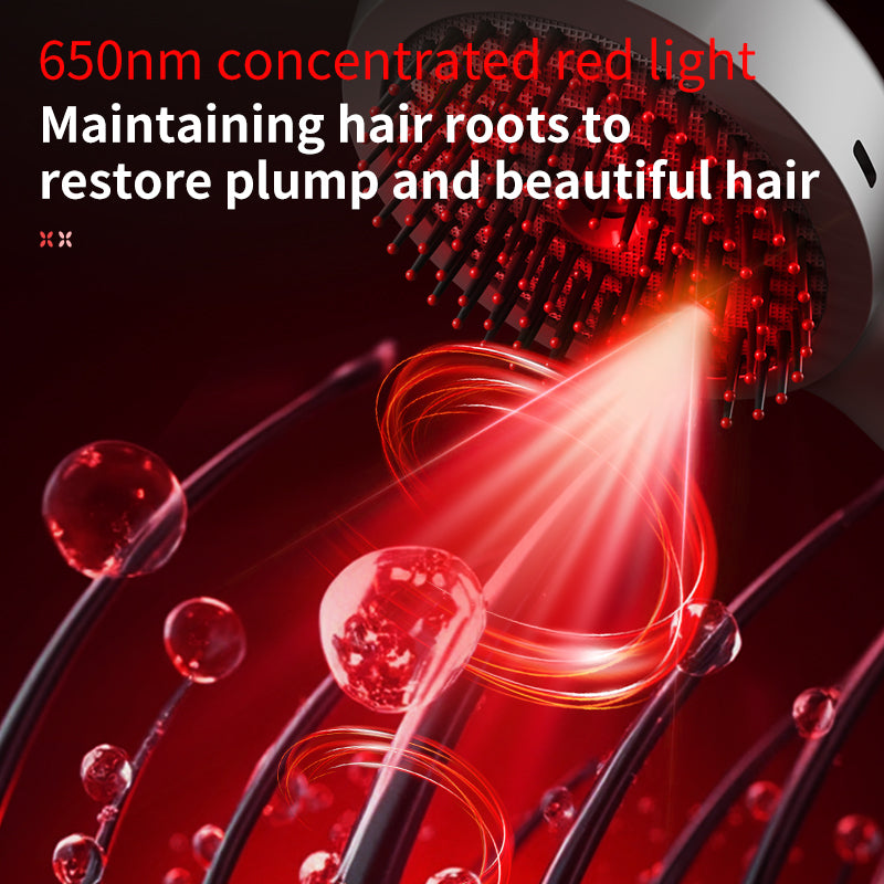Electric Scalp Massager with Red Light & Serum Spray