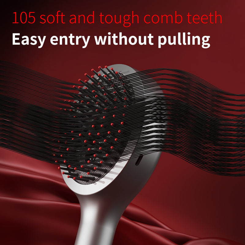 Electric Scalp Massager with Red Light & Serum Spray