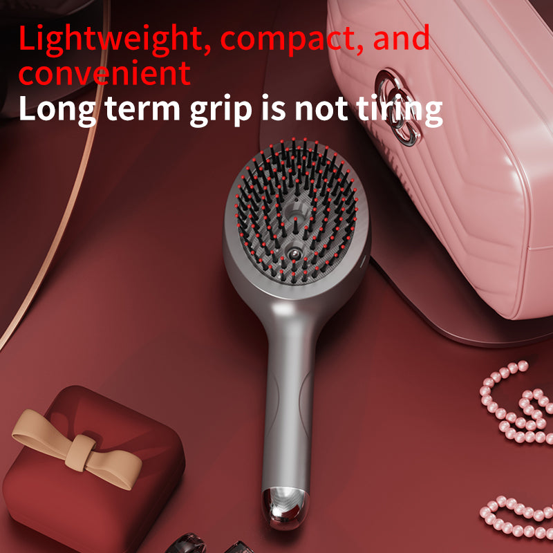 Electric Scalp Massager with Red Light & Serum Spray