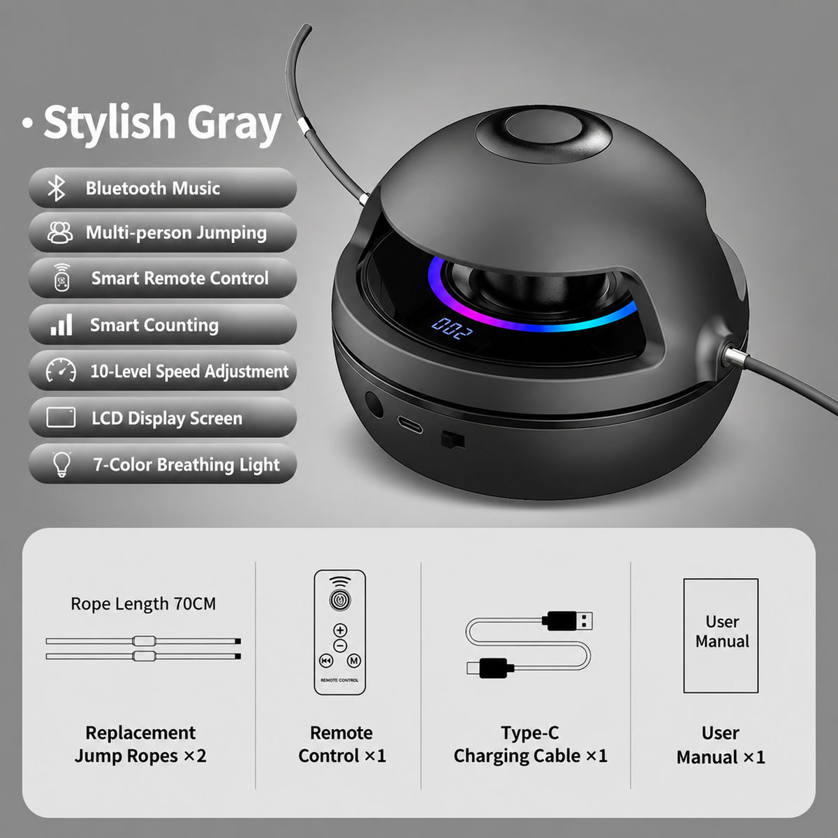 Smart Remote-Controlled Multi-Player Jump Rope Machine
