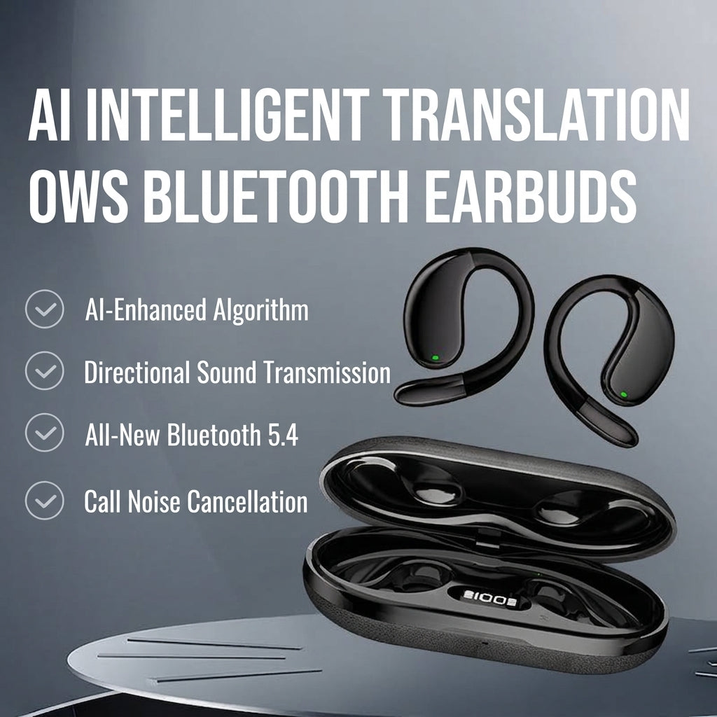 Open-Ear Bluetooth Earbuds with AI Translation