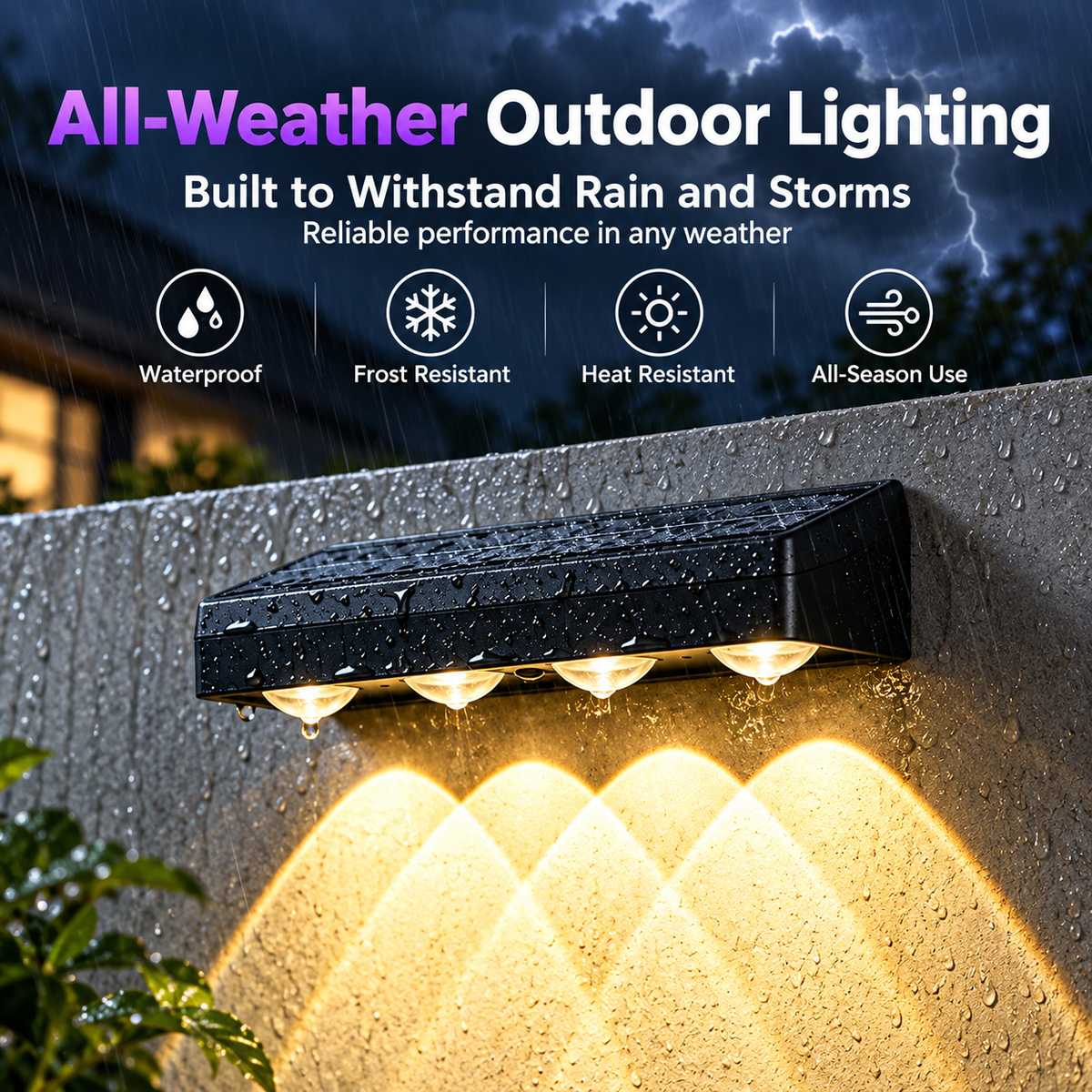 Light-controlled automatic outdoor light