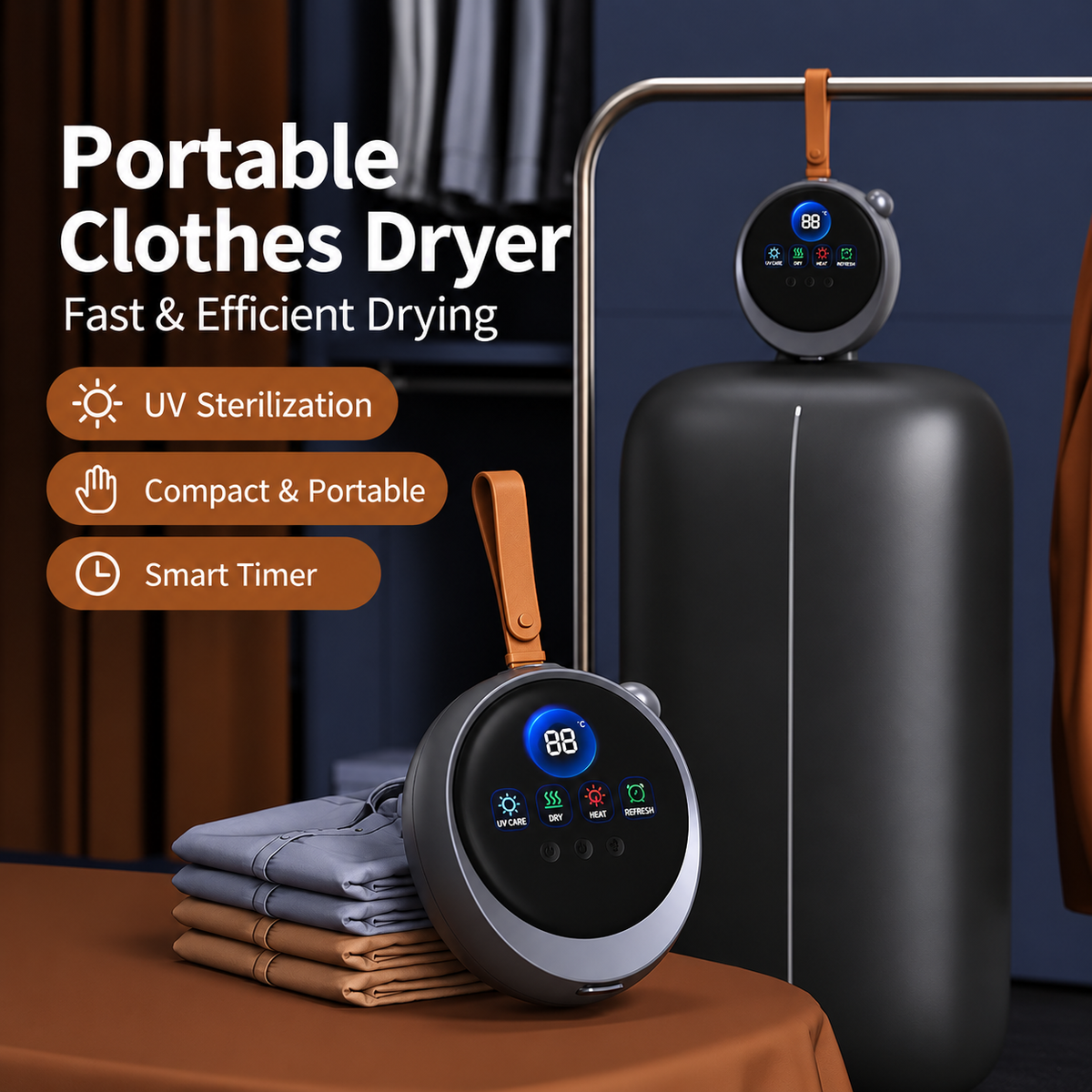 Portable Mini Clothes Dryer for Home & Travel