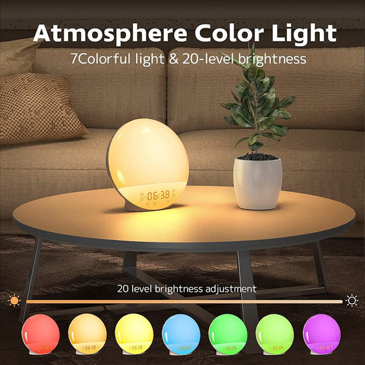 LED Sunrise Simulation Wake-Up Light