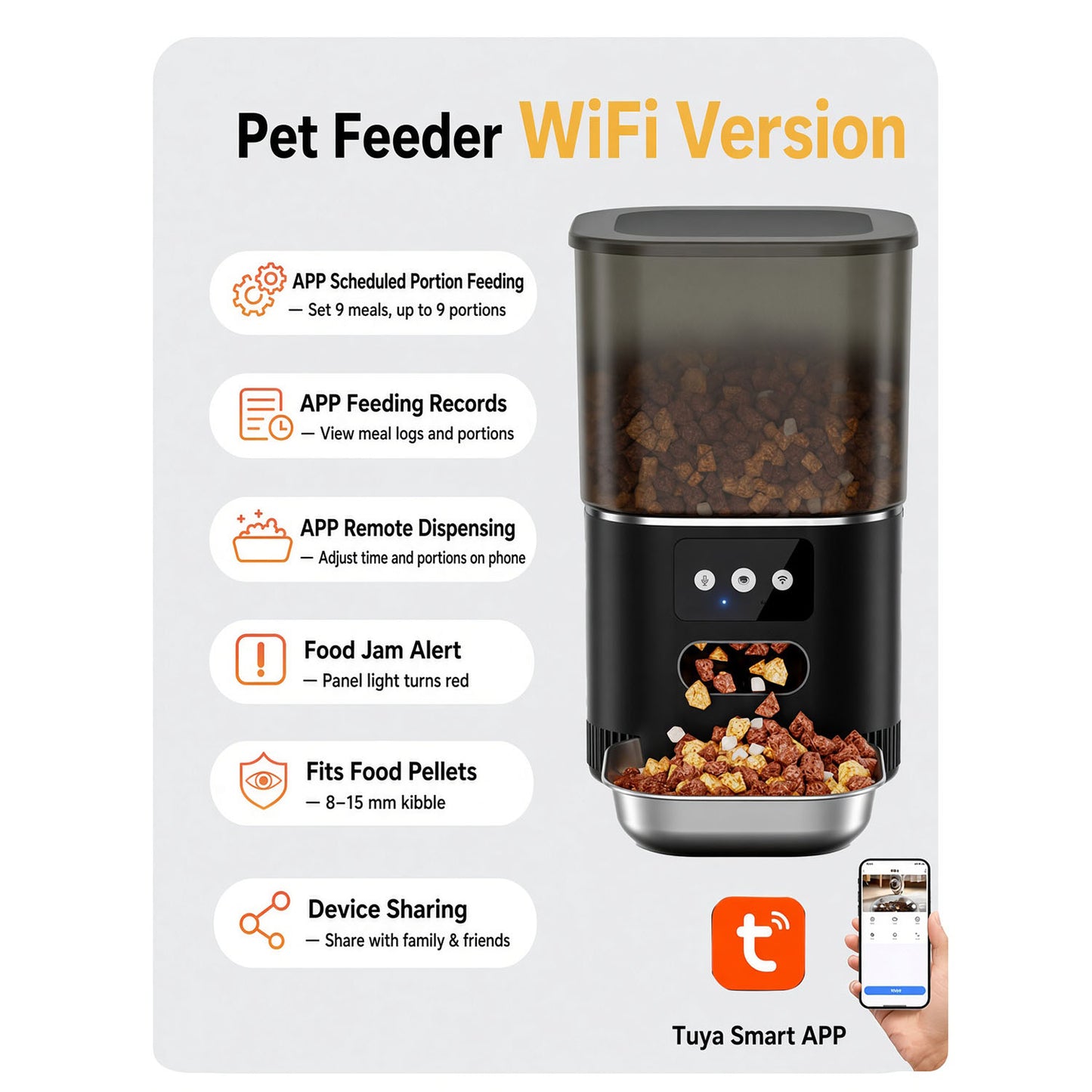 Mini WiFi Smart Plug, App Remote & Voice Control for Alexa Google Home, Timer Schedule Smart Socket, 2.4GHz WiFi Only