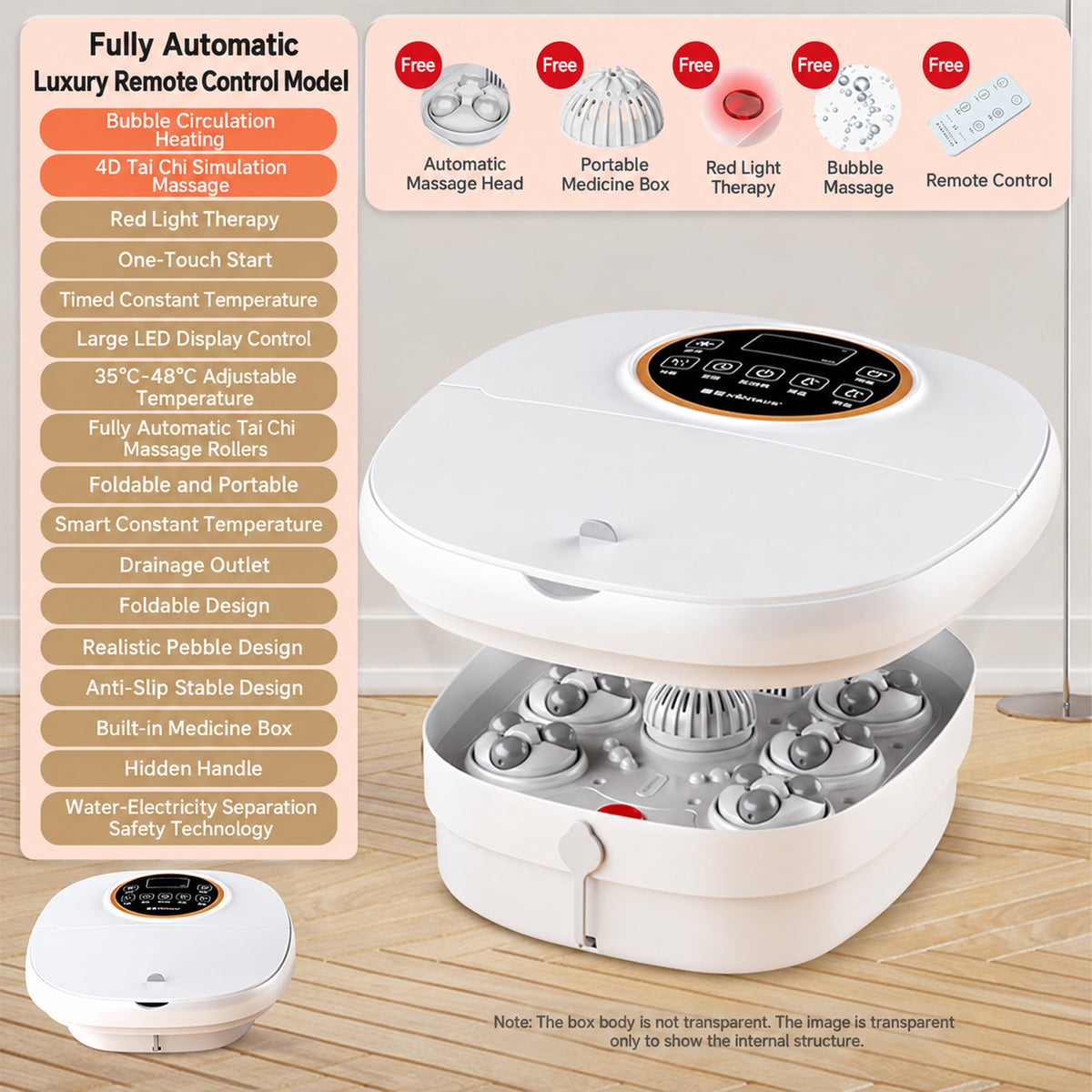 Foldable Foot Bath with Constant Temperature Heating