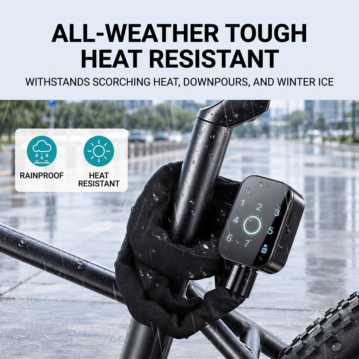 Smart Fingerprint Keyless Bike Lock with Passcode