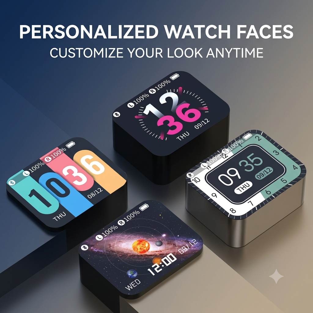 ANC Bluetooth Earbuds with Smart Touch Display