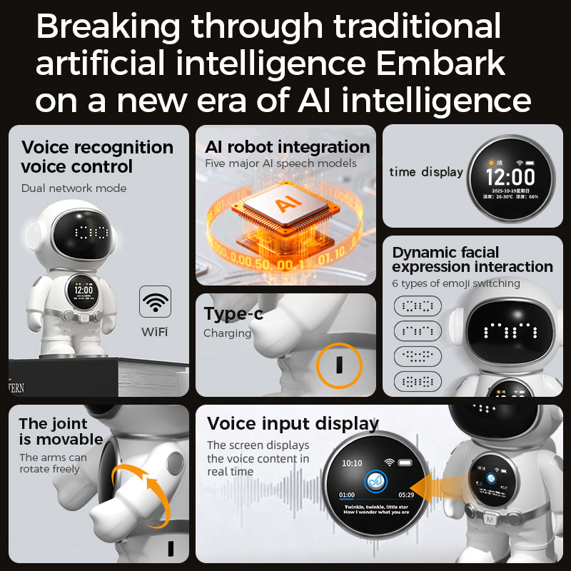 AI Chat Companion Speaker – WiFi Talk & Bluetooth Music