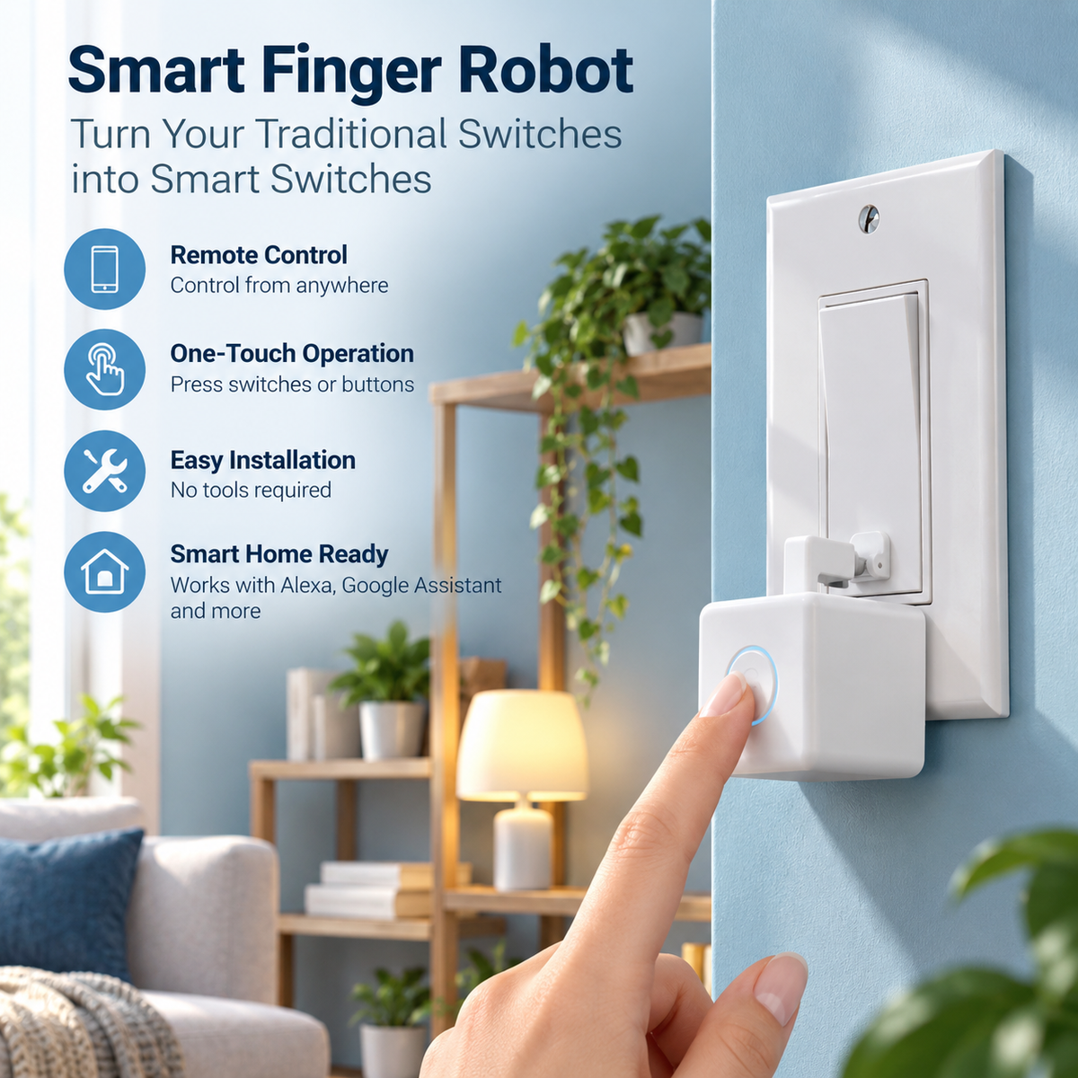 ZigBee Smart Fingerbot with App & Voice Control