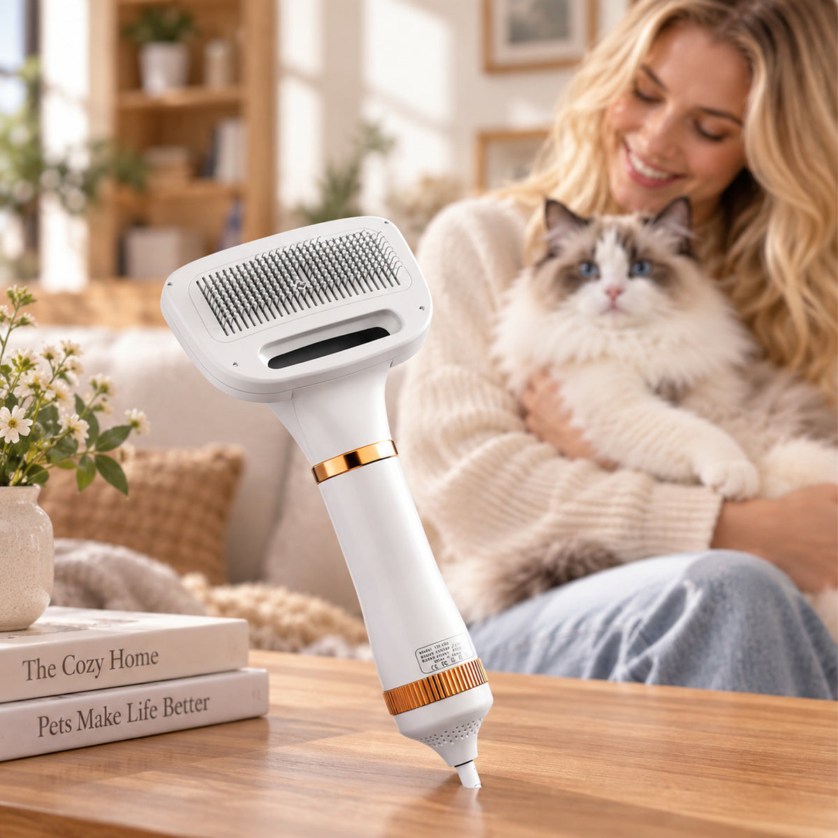 All-in-One Pet Dryer and Grooming Brush
