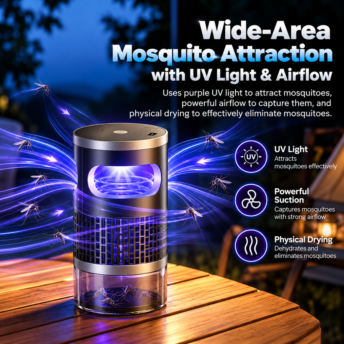 UV Electric Mosquito Trap & Indoor Bug Zapper